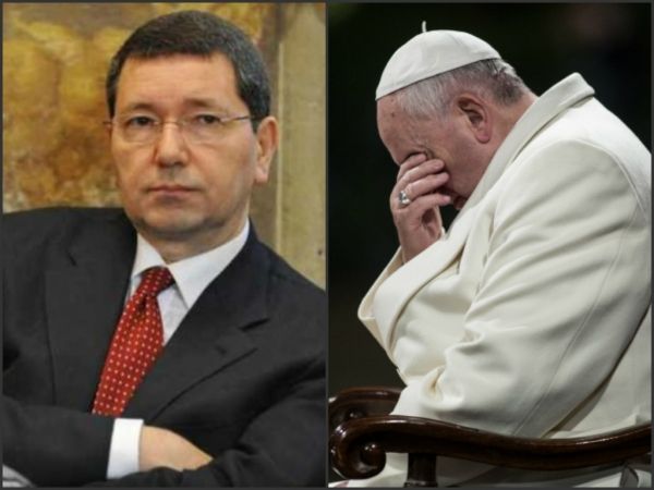 kolaž rimskog gradonačelnika Ignazia Marina i pape