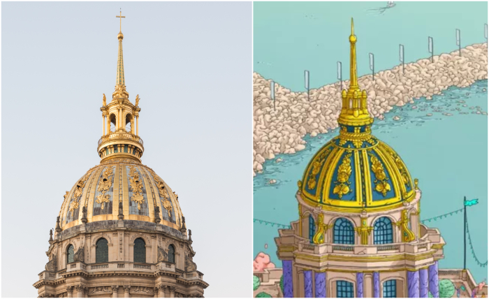 Olimpijske igre pariz, olimpijske igre 2024, izbrisan križ s kupole Les invalides, izbrisan križ s plakata za olimpijske igre, službeni plakat