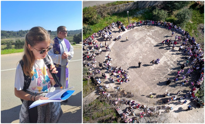 FOTO Divni prizori! Djeca Korčule molila križni put za djecu koja trpe